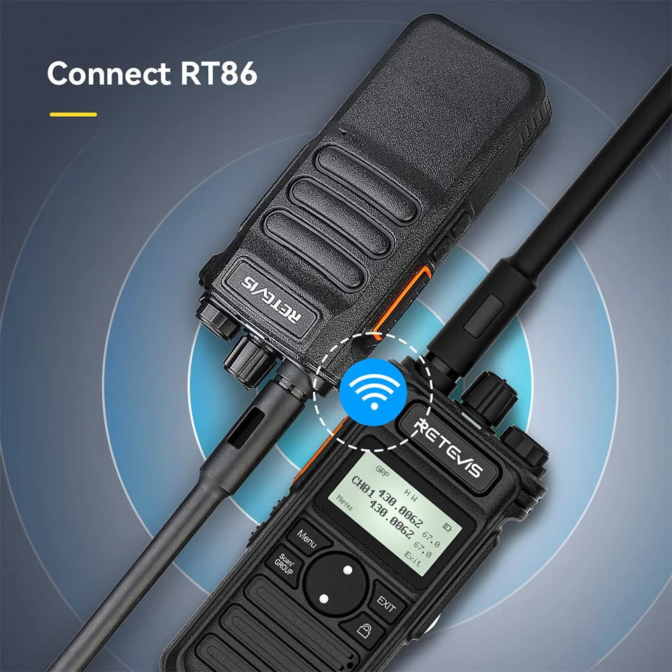 Retevis RT86S Walkie Talkie Radios 10W Long Range Two-way Radio Communication Walkie-talkies Long Range Station UHF GMRS 1 2 PCS