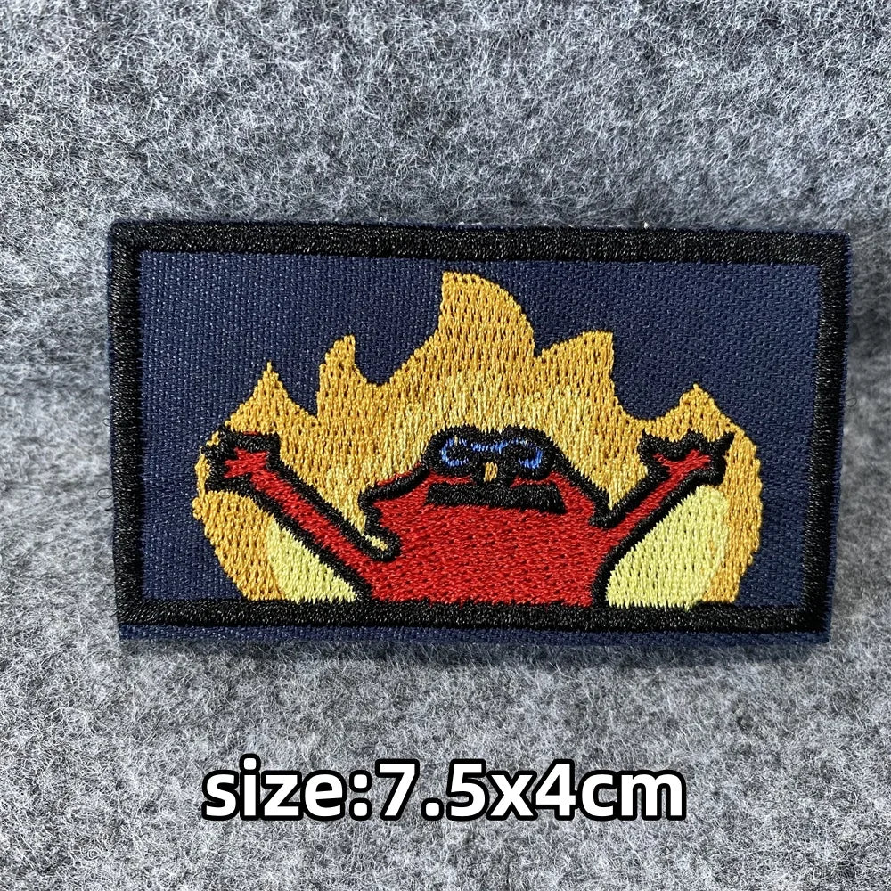 Cartoon Elmo, in The Fire Embroidery Hook and Loop Patches