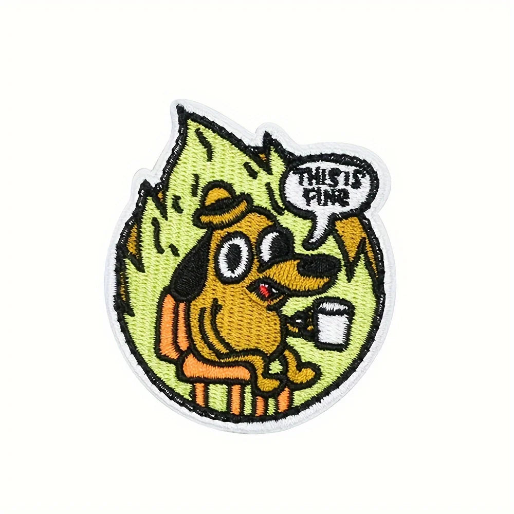 "This Is Fine" Morale Patch Hook & Loop