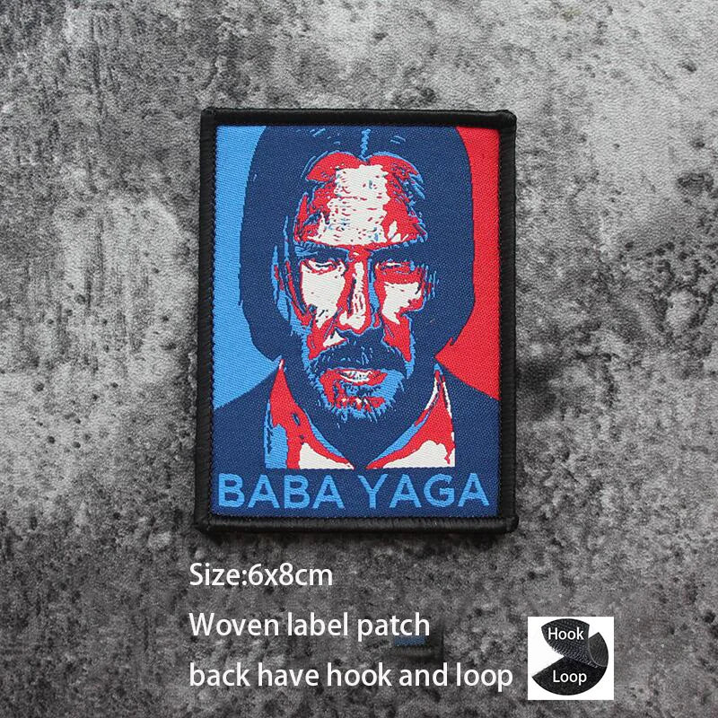 Newly Designed BABAYAGA Patch John Wick Clothing Woven Morale Armband Wrap Backpack with Hook Loop Patches for Clothing