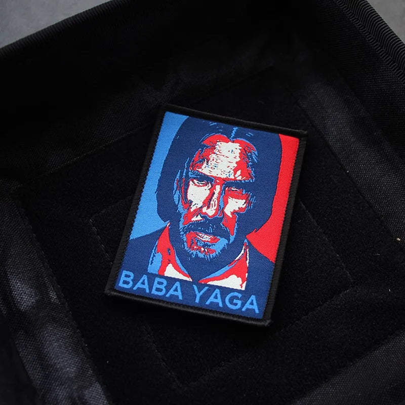 Newly Designed BABAYAGA Patch John Wick Clothing Woven Morale Armband Wrap Backpack with Hook Loop Patches for Clothing