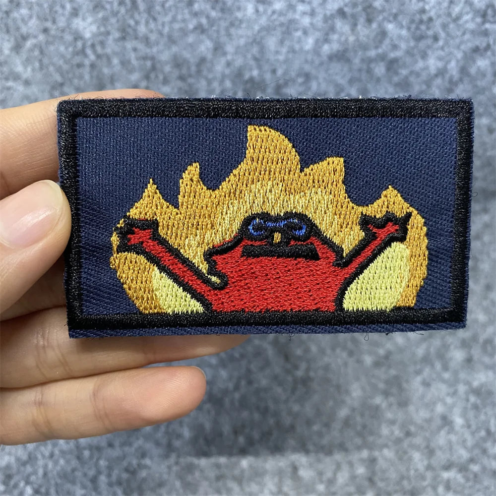 Cartoon Elmo, in The Fire Embroidery Hook and Loop Patches