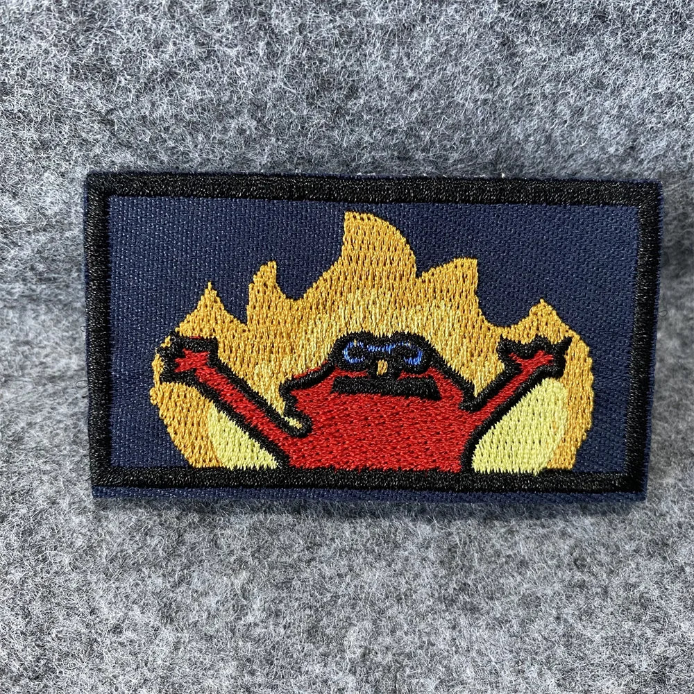 Cartoon Elmo, in The Fire Embroidery Hook and Loop Patches