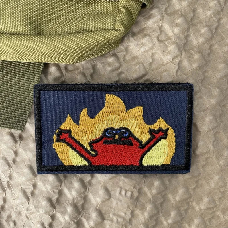 Cartoon Elmo, in The Fire Embroidery Hook and Loop Patches