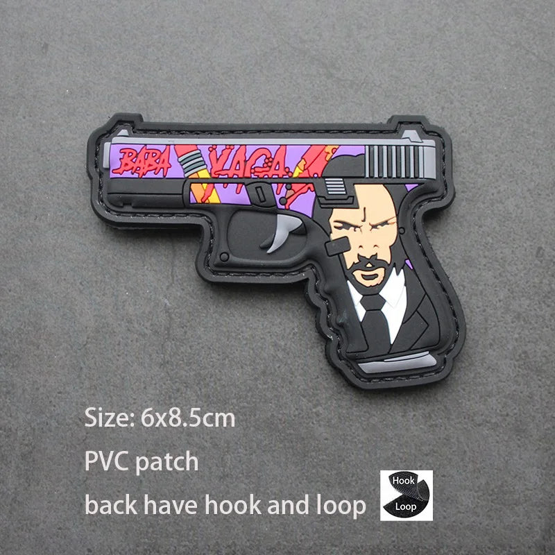 Newly Designed BABAYAGA Patch John Wick Clothing Woven Morale Armband Wrap Backpack with Hook Loop Patches for Clothing