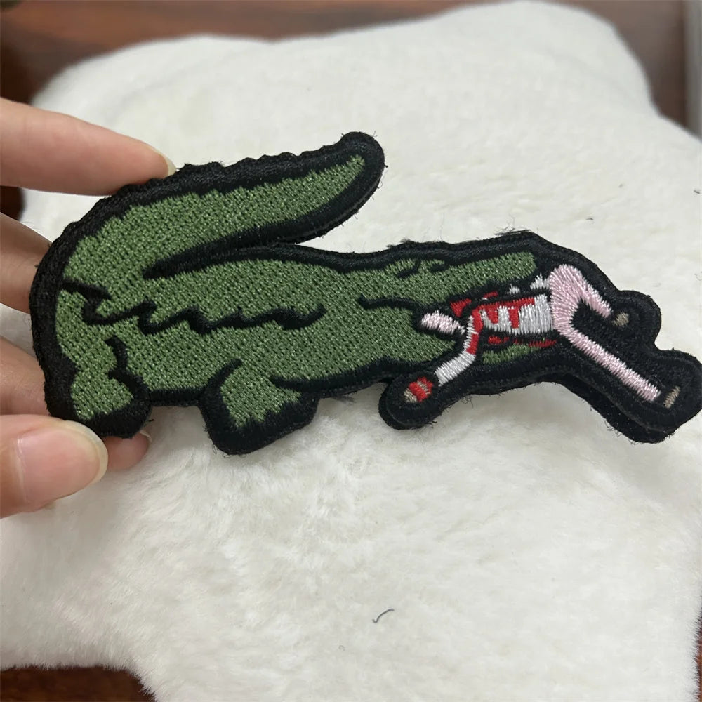 Florida Man getting Eaten By an Alligator Morale Patch