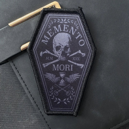 Tactical Skeleton Memorial Morale Badge Memento Mori Skull Hook and Loop Armband Clothes Backpack Sticker