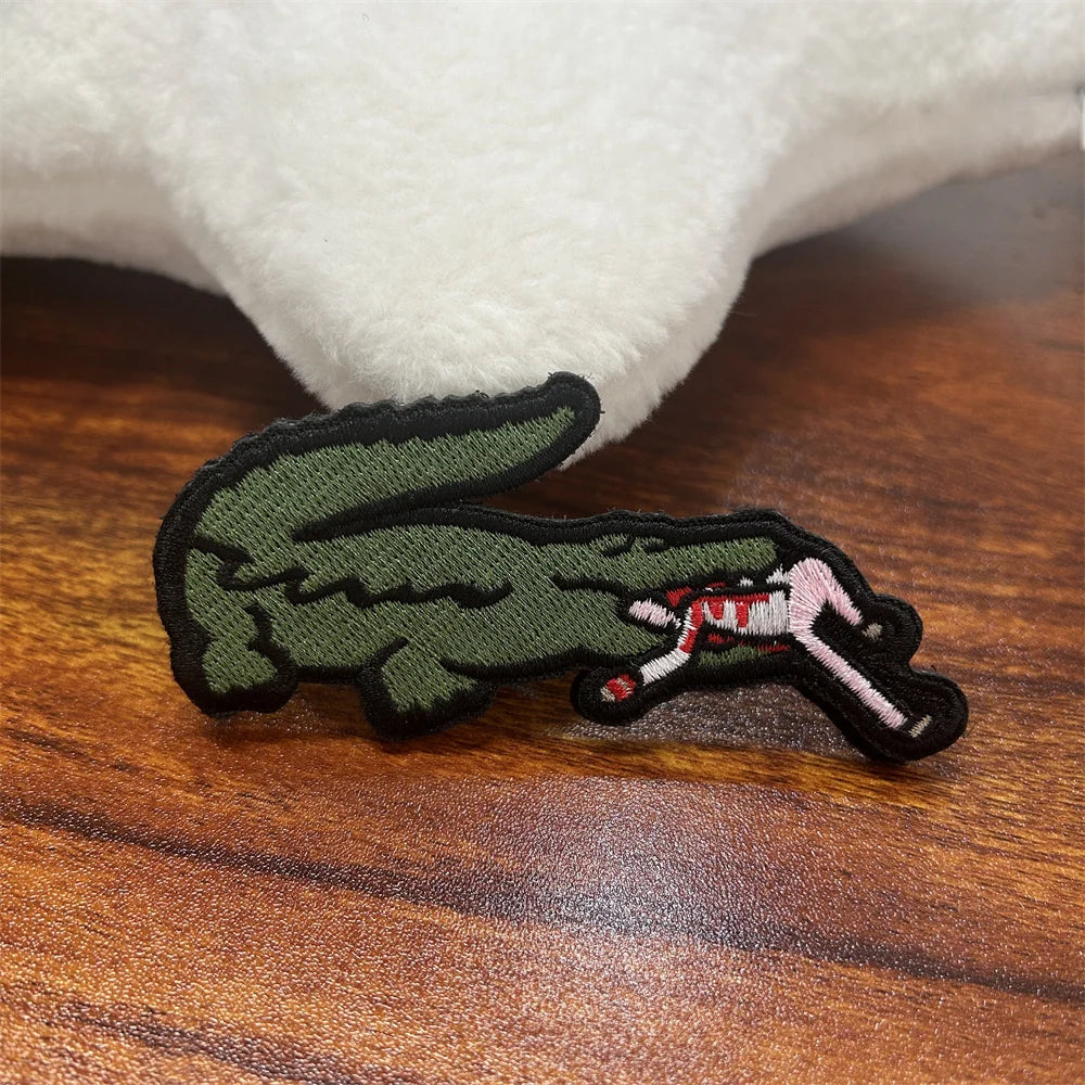 Florida Man getting Eaten By an Alligator Morale Patch