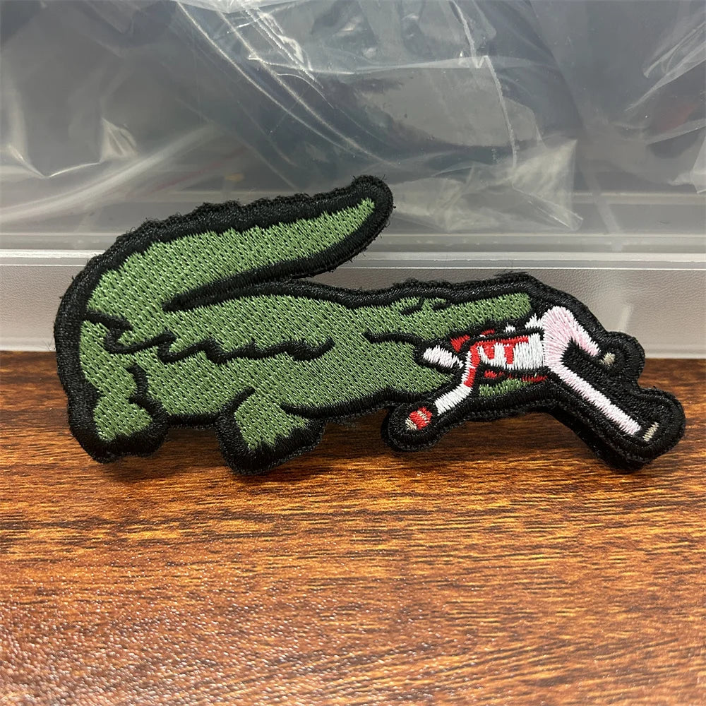 Florida Man getting Eaten By an Alligator Morale Patch