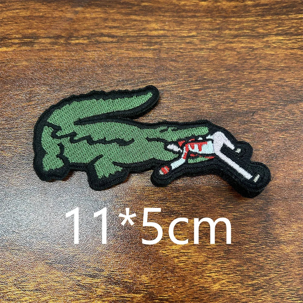 Florida Man getting Eaten By an Alligator Morale Patch