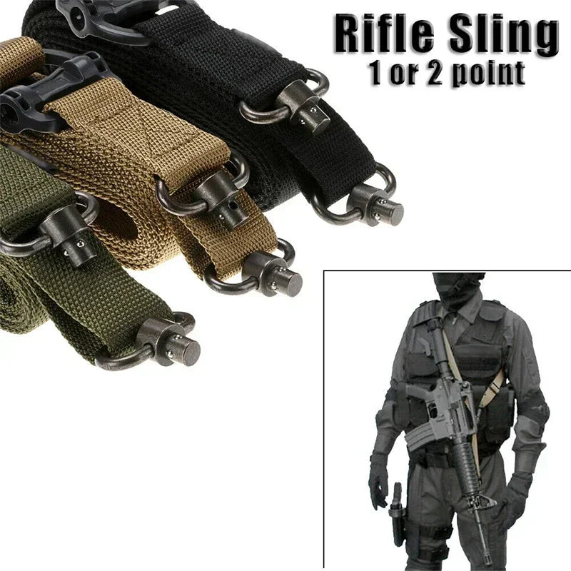 MS4 Tactical Quick Detach QD 1 or 2 Point 1.25" Rifle Sling with Quick Release