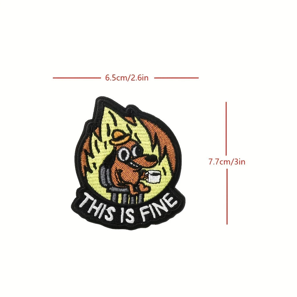 "This Is Fine" Morale Patch Hook & Loop